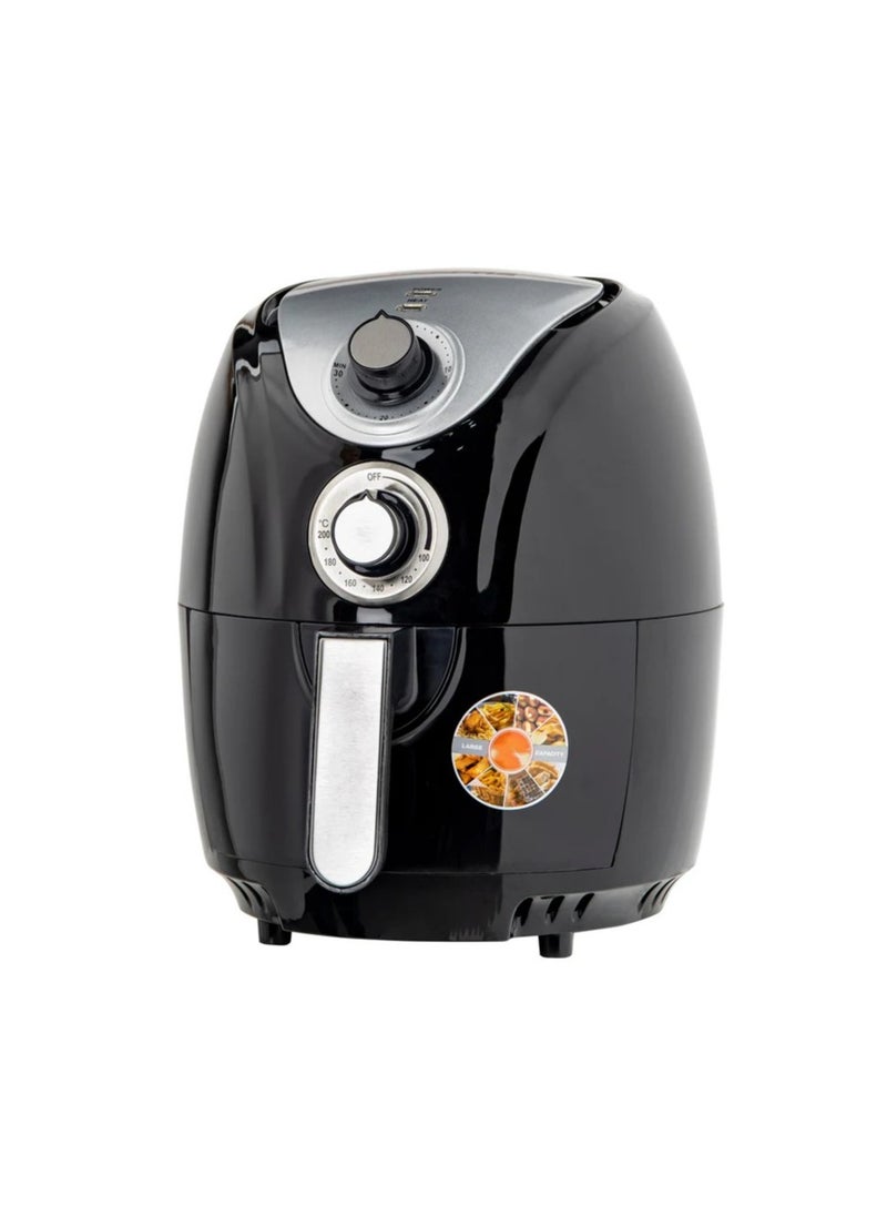 AIR FRYERS GAF37521 2.5L CAPACITY OIL FREE-30 MINUTES TIMER, 1300W POWER, HEY! HAVE A TREAT WITHOUT THE OIL VORTEX COOKS FAST