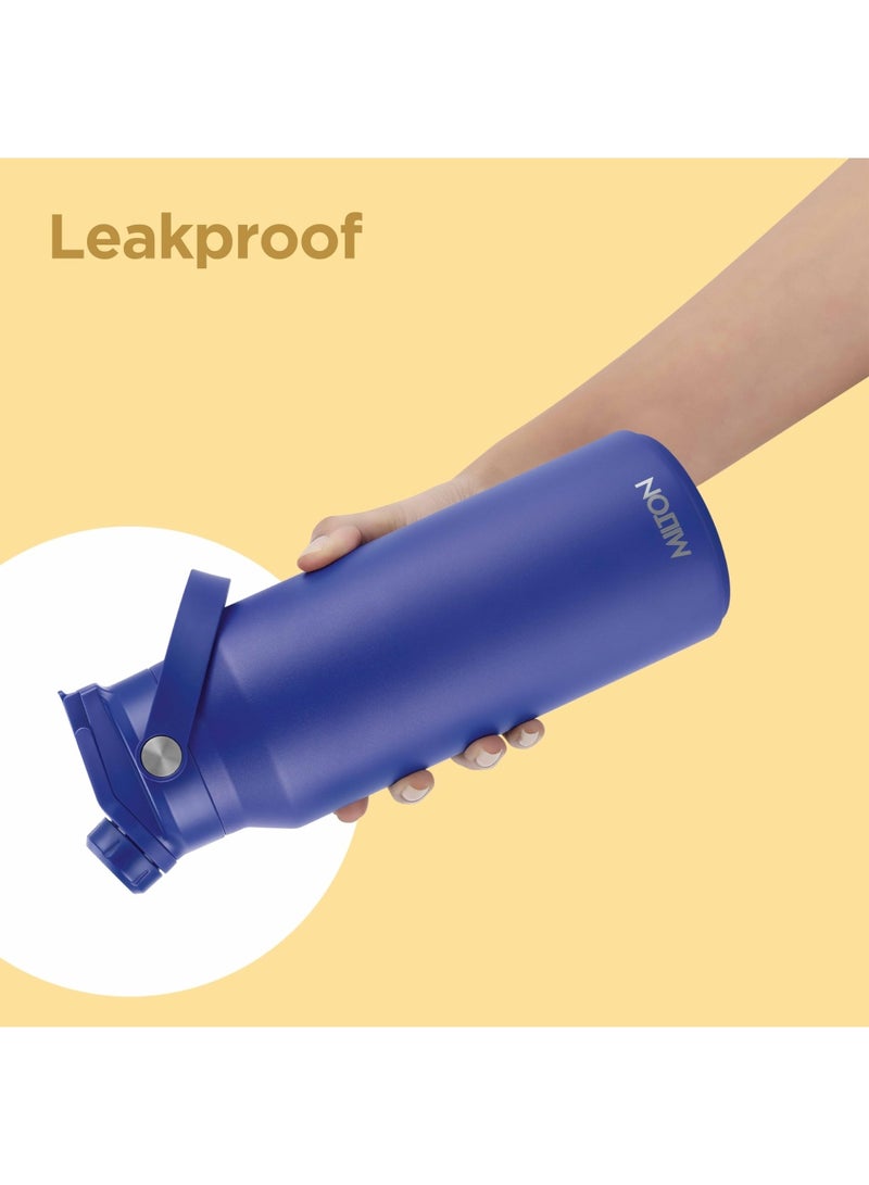 1180ml Vacuum Insulated Water Bottle with Straw Lid - 2 lids included, Keeps Drinks Hot and Cold, 18/8 Stainless Steel, Double-Walled Flask with Inner Copper Coating - Sports - Ultrasip
