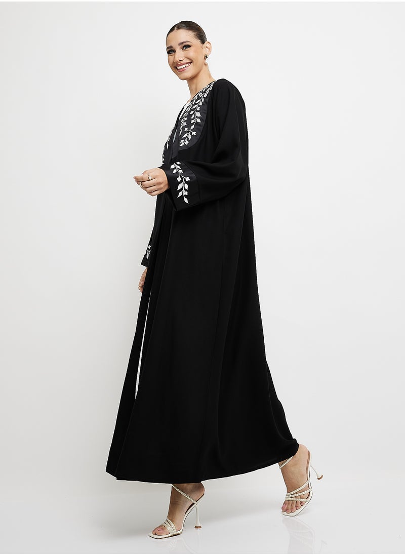 Embellished Abaya with Embroidery with Shella