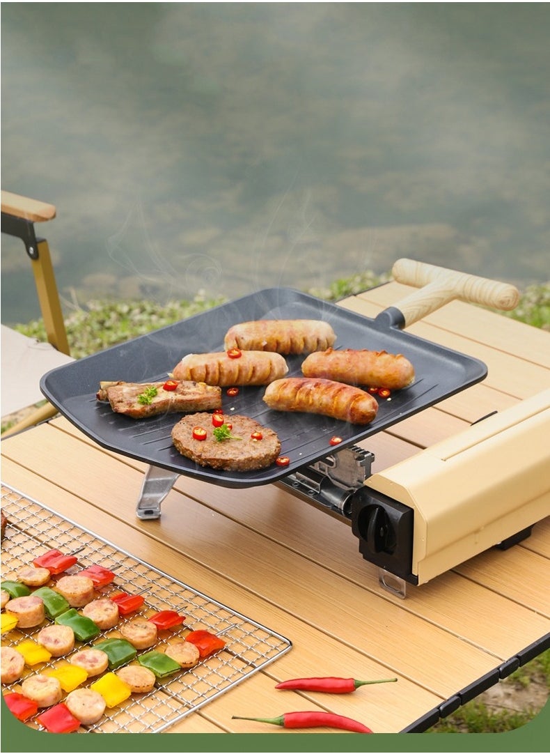 Outdoor Wild Camp Travel With Non -Stick Baking Tray Portable Picnic Barbecue Baking Sheet Camping Utensils