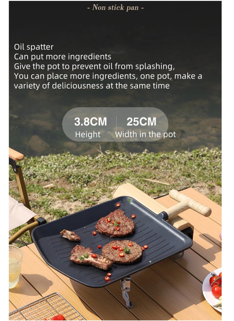 Outdoor Wild Camp Travel With Non -Stick Baking Tray Portable Picnic Barbecue Baking Sheet Camping Utensils