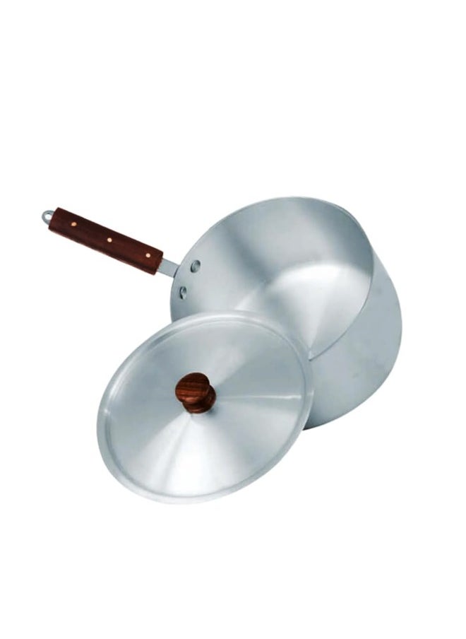 Sonex 3-Piece Sauce Pot Set with Wooden Handles, High-Quality Aluminum, Durable Metal Finish, Ideal for Sauces, Soups, and Stews, Sizes 16/18.5/21 cm, Capacities 2/2.5/3 Liters