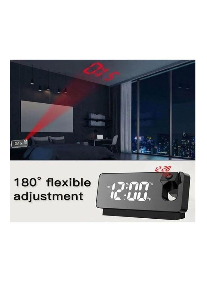 Color LED Rechargeable Projection Alarm Clock with Ceiling Projection