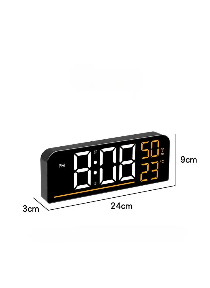 Multifunctional RGB LED Smart Alarm Clock – 24-Hour Digital Display Table Clock with Adjustable Brightness, USB Charging, and Modern Design for Home, Office, and Bedroom