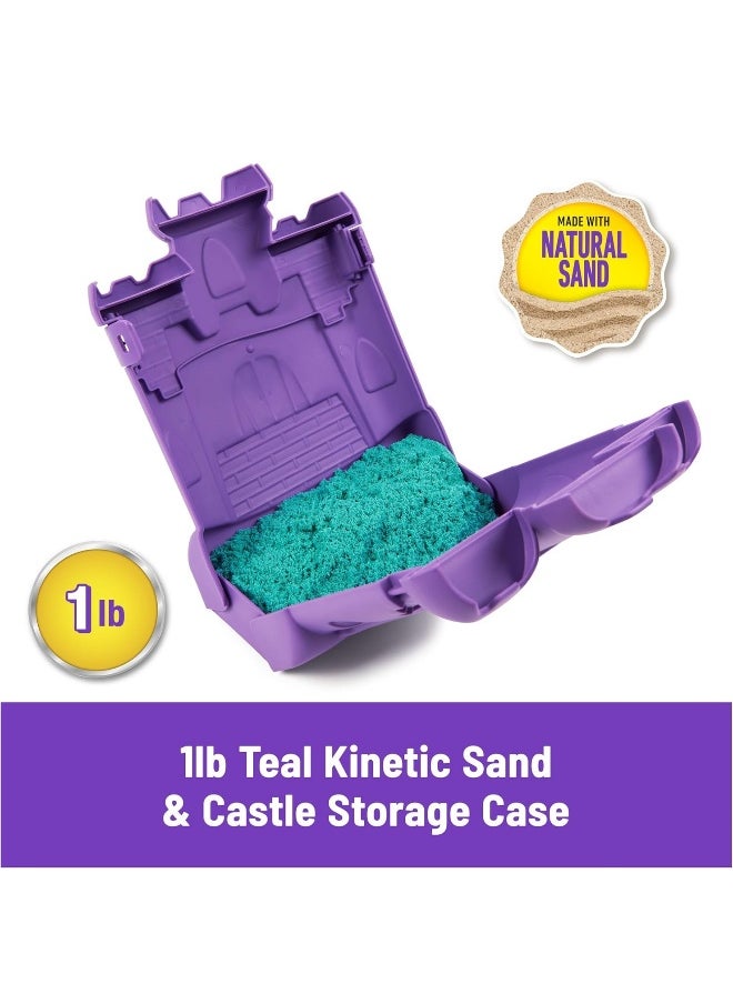 Kinetic Sand Castle Case Playset (Teal, 400g)