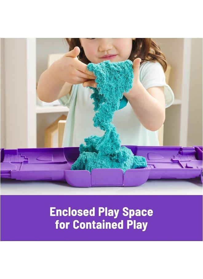 Kinetic Sand Castle Case Playset (Teal, 400g)