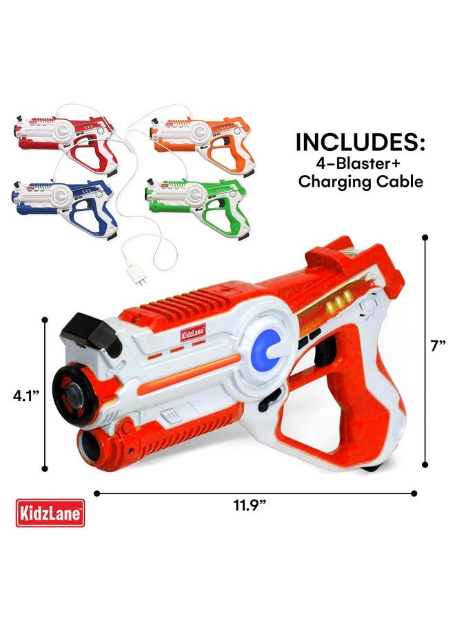 - | Laser Tag (4-Pack) | Infrared Rechargeable Laser Tag Ages 8+ | Toy Laser Gun Set For Laser Battle | Multiplayer Capabilities, Laser Tag, Lazer Tag, Laser Gun, Kids Laser Tag