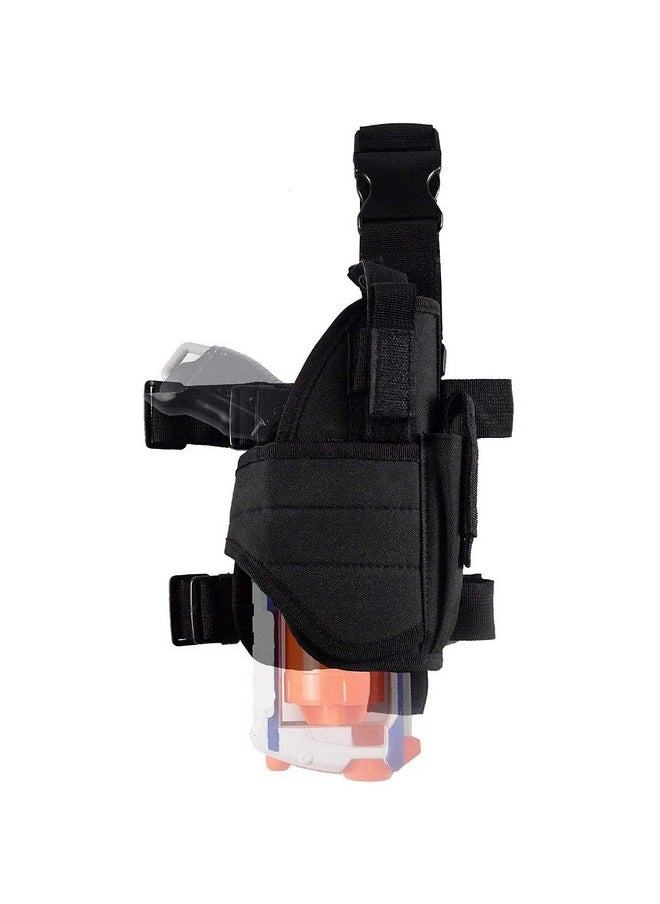 Adjustable Tactical Leg Holster Compatible For Nerf Elite Series Blaster(Black)