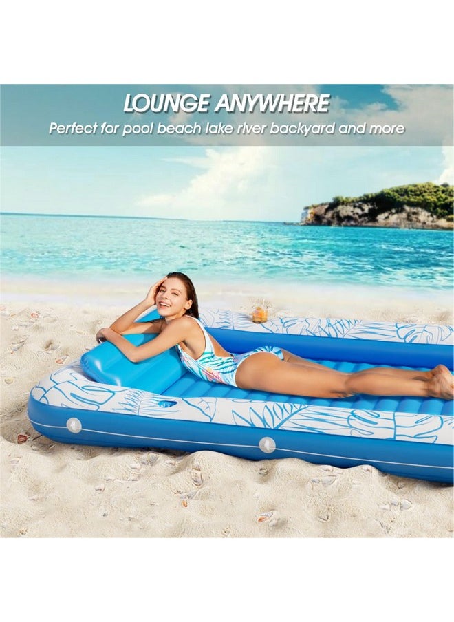 E Tanning Pool Lounger Float - Jasonwell 4 In 1 Sun Tan Tub Sunbathing Lounge Raft Floatie Toys Water Filled Bed Mat Pad For Kids Adult Blow Up Kiddie Ball Pit Pool (Xl)