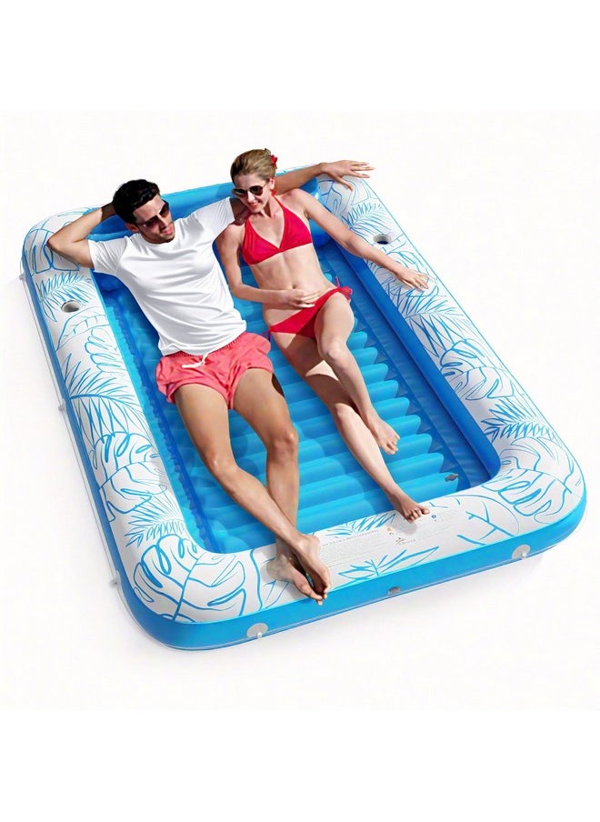 E Tanning Pool Lounger Float - Jasonwell 4 In 1 Sun Tan Tub Sunbathing Lounge Raft Floatie Toys Water Filled Bed Mat Pad For Kids Adult Blow Up Kiddie Ball Pit Pool (Xl)