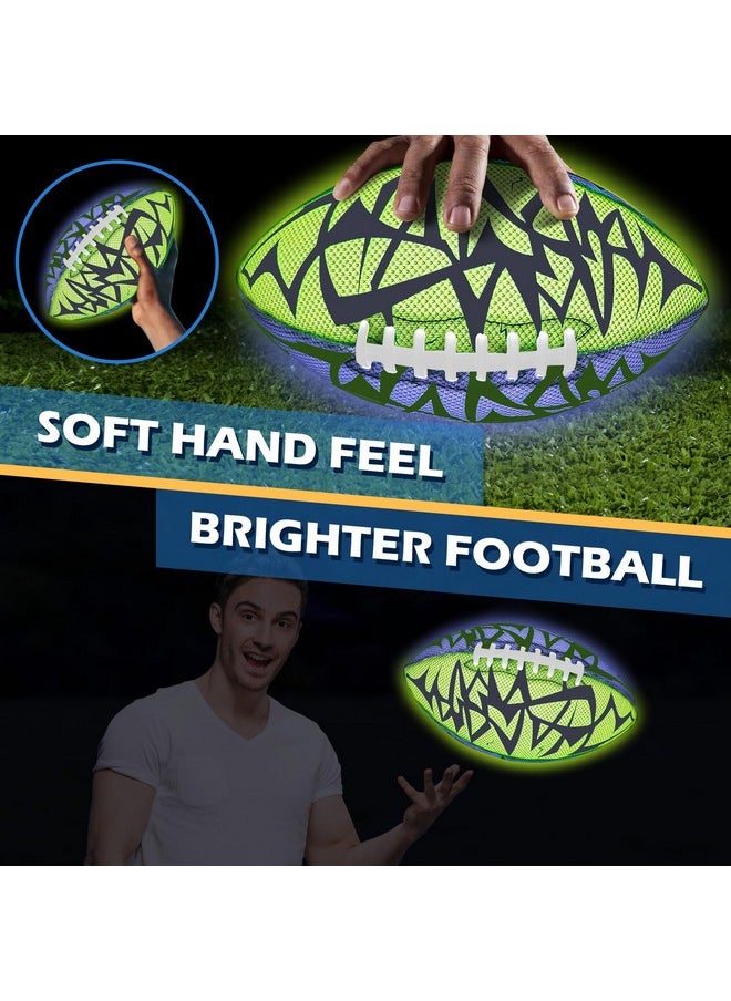 Glow In The Dark Football - Strong Grip Light Up Football Toy Stuff Sports Balls For Boys Kids Teenage Junior Youth Adult Outdoor Christmas Birthday Gifts For Age 6-8 8-12 13 + Year Old No.6