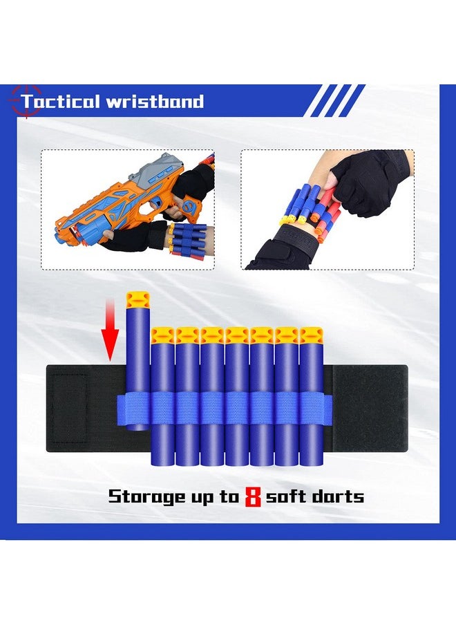 2 Pack Toy Foam Blaster Gun, Blaster Toy Gun With 2 Wristbands And 80 Pcs Refill Darts 6-Dart Rotating Drum Toy Blaster Compatible With Nerf Gun Birthday Gift For Kids Age 6+