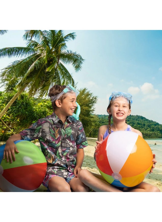 Large Beach Balls Bulk Beach Balls - Big Inflatable Beach Balls 24 Inch For Kids, Pool, Summer Beach Party Favors & Water Games Beachball - Large Beach Ball Jumbo Beach Balls Blow Up Ball