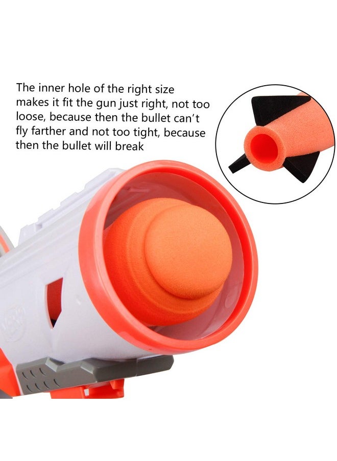 Mega Missile Refill For Nerf N-Strike Elite Series, 4Packs, Compatible Darts Mega Missile Refill Bullets Foam Rockets For Nerf Party (Orange)