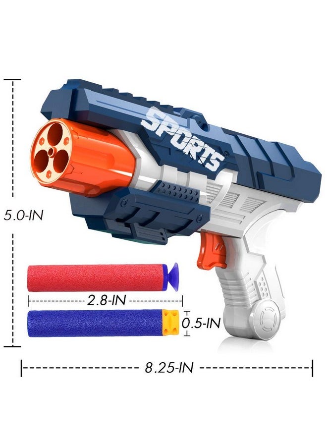 4 Pack Blaster Guns Compatible With Nerf Guns Bullets, Toy Guns For Boys Girls With 80 Pack Foam Refill Darts, Hand Gun Toys For 6 7 8 Year Old Kids Christmas