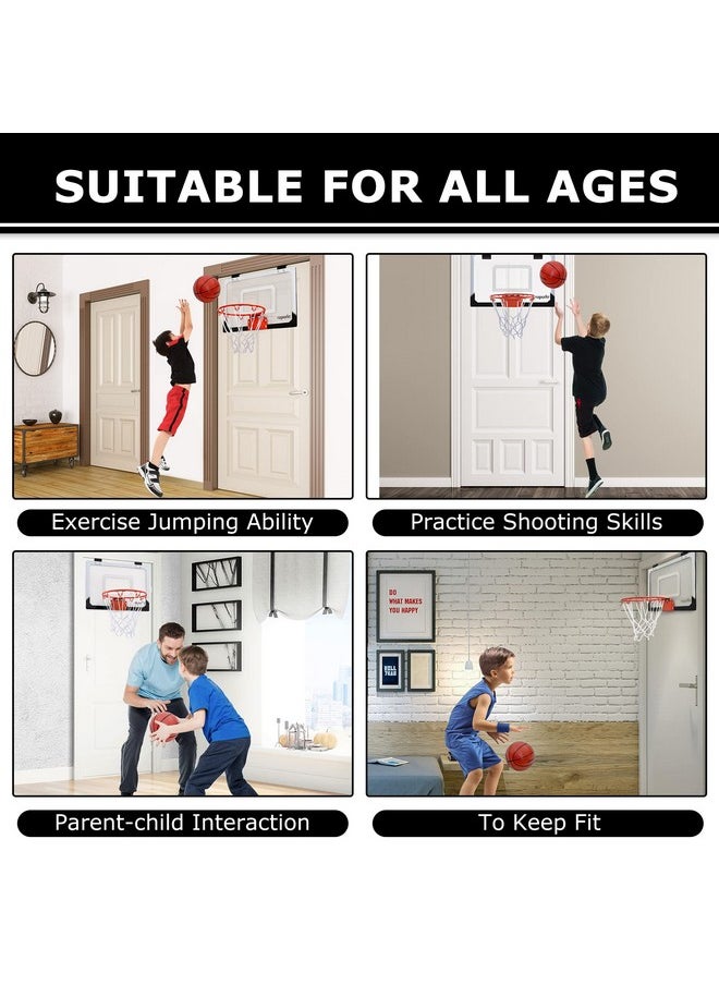 Mini Basketball Hoop, Indoor Basketball Hoop For Kids, Mini Hoop With 4 Balls Over The Door Basketball Hoop 17