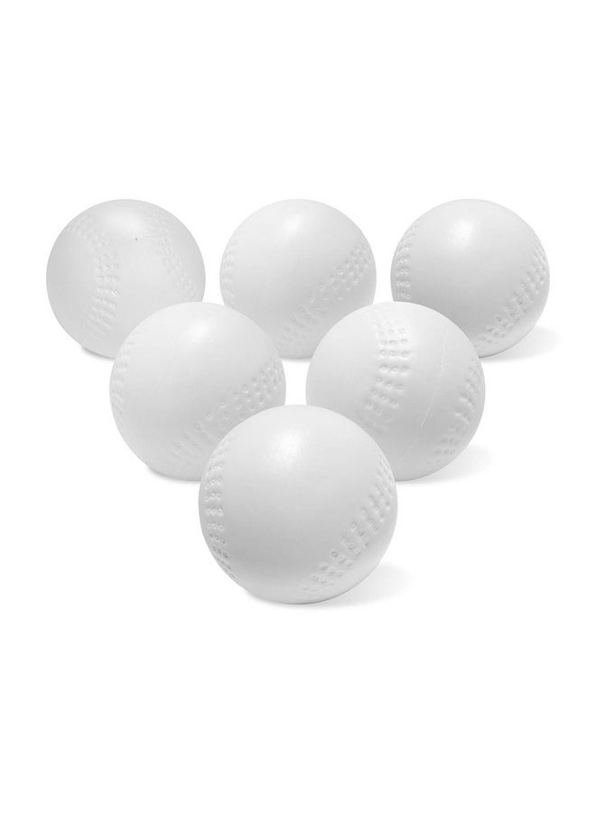 Toddler & Little Kids Replacement Baseballs For Little Tikes Triple Splash T-Ball And Splash Hit Tennis | Perfect Plastic Baseballs For Tee-Ball Practice | Pack Of 6 Soft Tee-Balls