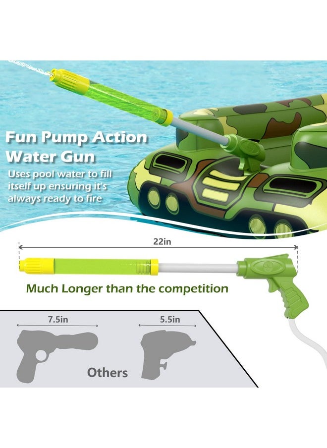 E Tank Pool Floats Kids - Jasonwell Toddler Pool Floaties Swimming Pool Tank With Water Cannon Gun Swim Floaty Rafts Lake Beach Party Pool Toys For Boys Girls Toddlers Kids