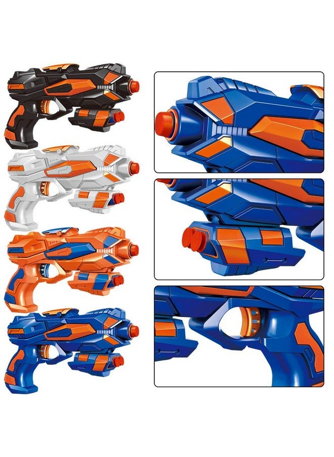 4 Pack Blaster Guns Compatible With Nerf Guns Bullets, Toy Guns For Boys Girls With 80 Pack Foam Refill Darts, Hand Gun Toys For 6+ Year Old Kids Birthday Christmas