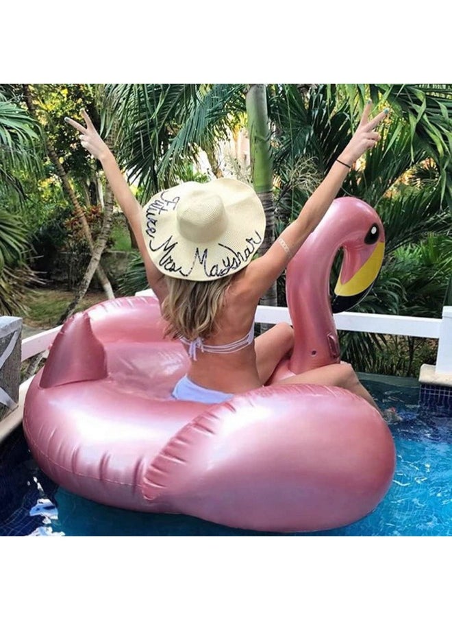 Giant Inflatable Flamingo Pool Float With Fast Valves Summer Beach Swimming Pool Floatie Lounge Floating Raft Party Decorations Toys For Adults Kids X-Large