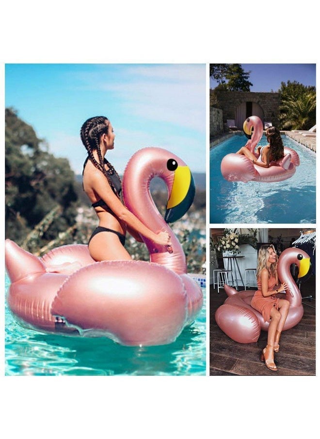 Giant Inflatable Flamingo Pool Float With Fast Valves Summer Beach Swimming Pool Floatie Lounge Floating Raft Party Decorations Toys For Adults Kids X-Large