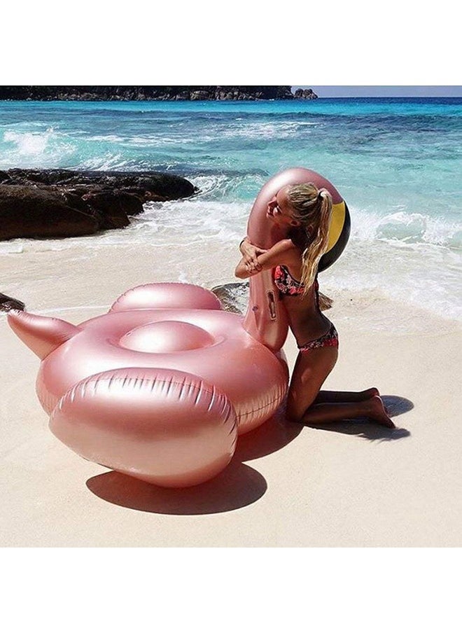 Giant Inflatable Flamingo Pool Float With Fast Valves Summer Beach Swimming Pool Floatie Lounge Floating Raft Party Decorations Toys For Adults Kids X-Large