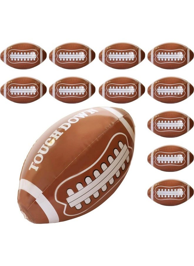 12Pc Inflatable Footballs For Football Party, Gameday, And Football-Themed Party, Sport Party Decorations, Super Fun Football Games Wtih Playbook