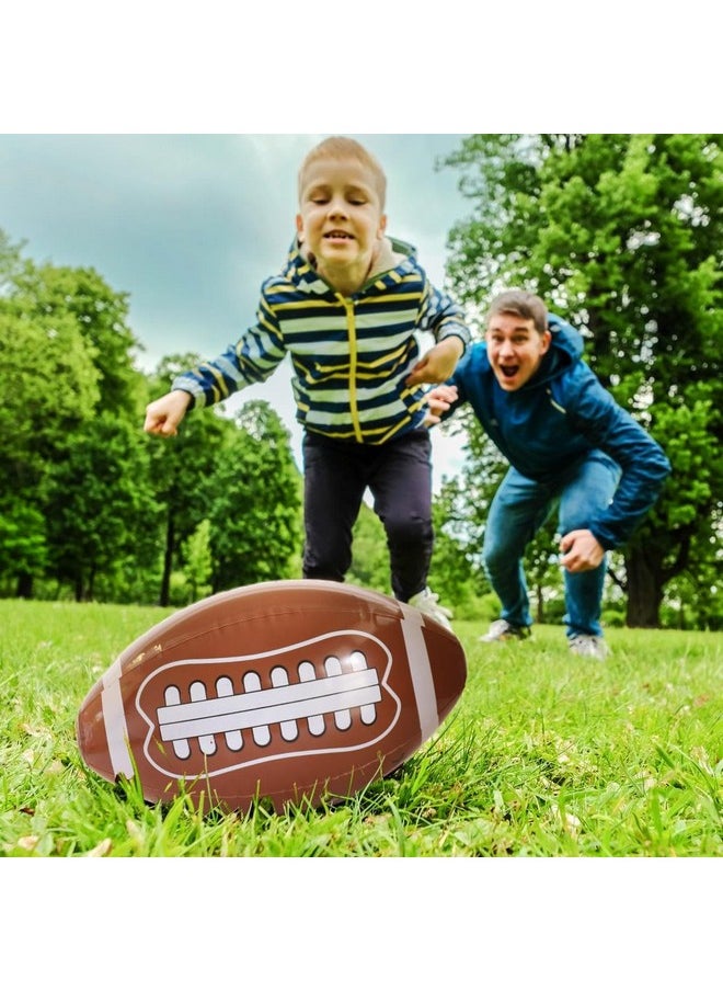 12Pc Inflatable Footballs For Football Party, Gameday, And Football-Themed Party, Sport Party Decorations, Super Fun Football Games Wtih Playbook