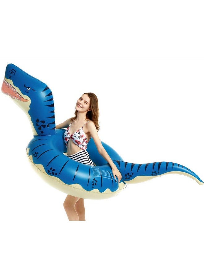 Inflatable Dinosaur Pool Float Tube For Boys Girls Adults 93'' T-Rex Floatie Summer Beach Swimming Pool Inflatables T-Rex Ride On Party Pool Raft Lounge Kids Tyrannosaurus Rex Dinosaur Toys