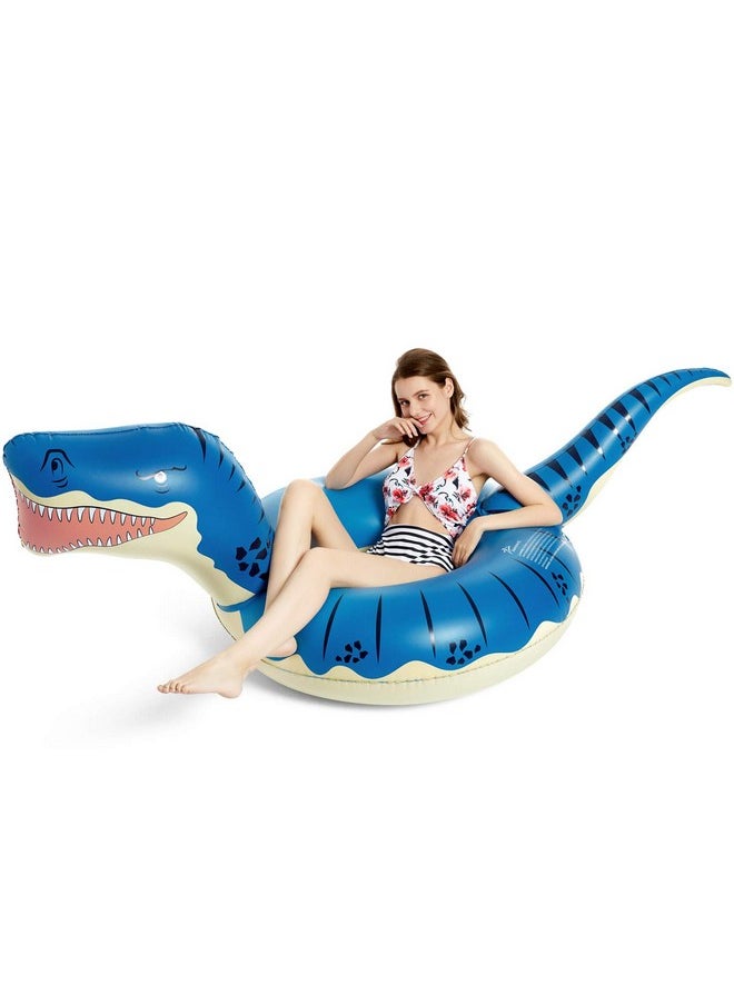 Inflatable Dinosaur Pool Float Tube For Boys Girls Adults 93'' T-Rex Floatie Summer Beach Swimming Pool Inflatables T-Rex Ride On Party Pool Raft Lounge Kids Tyrannosaurus Rex Dinosaur Toys