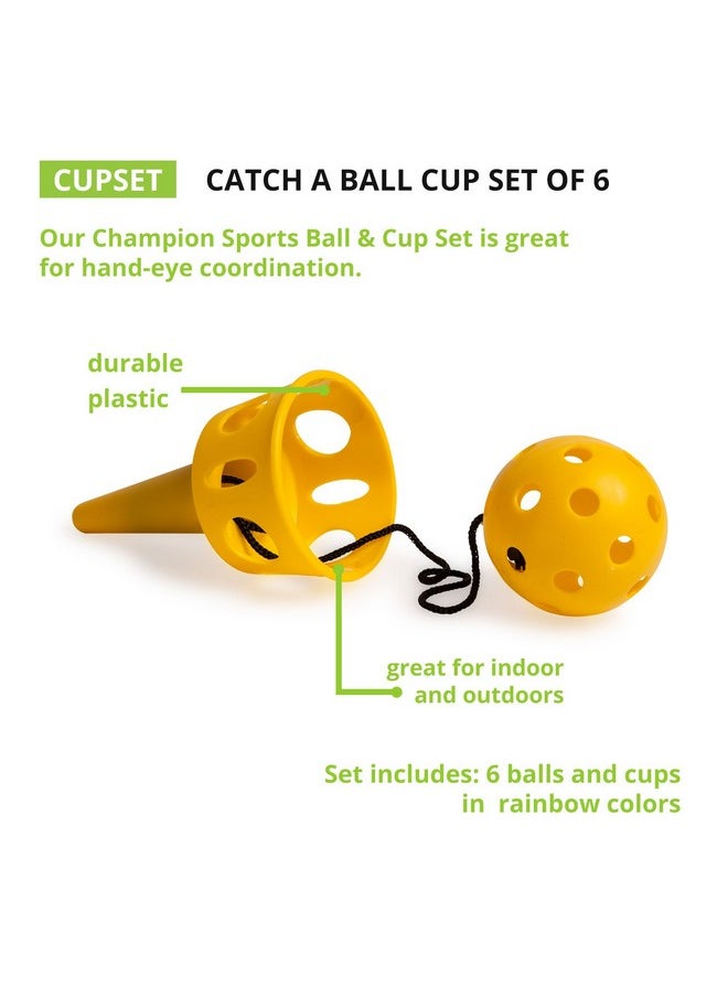 Catch A Ball Set: Classic Kids Outdoor Party Game For Lawn, Camping & Beach