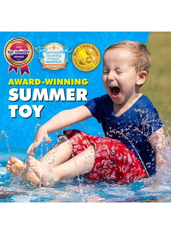 3-In-1 Splash Pad, Sprinkler For Kids & Baby Pool For Learning - Toddler Sprinkler Pool, 60’’ Outside Water Toys - “From A To Z” Outdoor Play Mat For Babies & Toddlers