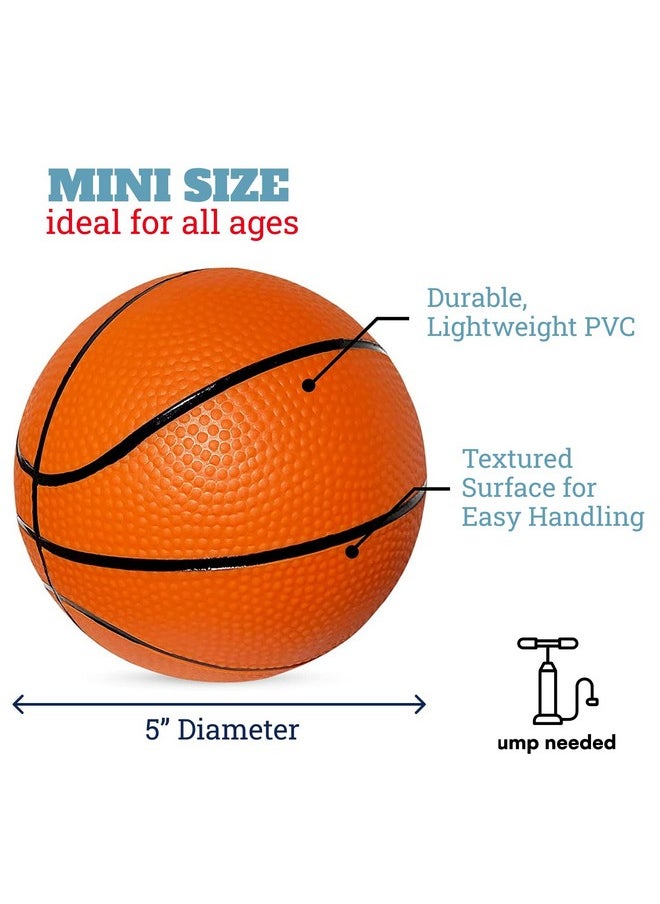 5-Inch Mini Basketball Balls Set Of 3 - Ideally Sized For Boys, Toddlers, And Mini Hoop Enthusiasts - Versatile For Indoor Or Outdoor Play - Exciting Toy For Endless Games - Orange And Black