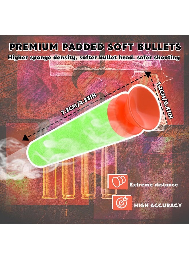 100Pcs 7.2Cm Refill Bullet Darts Compatible For Nerf Elite Series Blasters Kid Toy Gun - Green,Suction