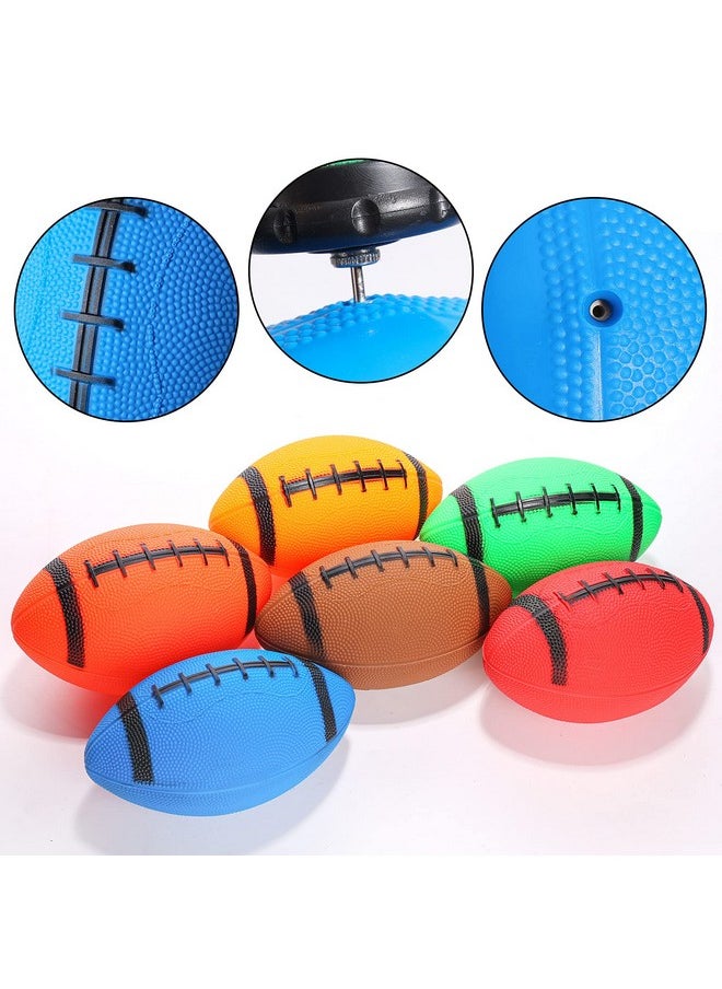 6Pcs Mini Inflatable Football, 6.3 Inch Waterproof Football Toys For Kids Perfect Outdoor And Indoor Games, Football Lovers Gifts, Super Bowl Lvii Party Favors