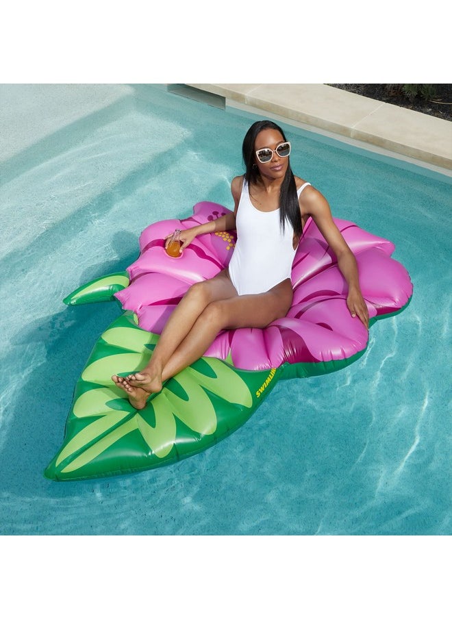 Inflatable Hibiscus Flower Pool Float Purple, 70