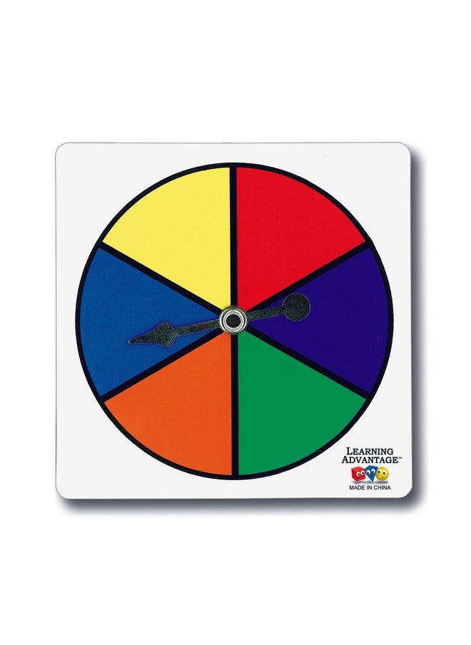 Six-Color Spinners - Set Of 5 - Game Spinner - Write On/Wipe Off Surface For Multiple Uses