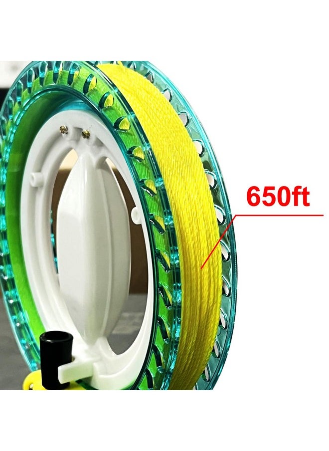 Professional Outdoor Kite Line Winder Winding Reel Grip Wheel With 650 Feet (60Lbs) Flying Line String Flying Tools With Lock For Kids And Adults