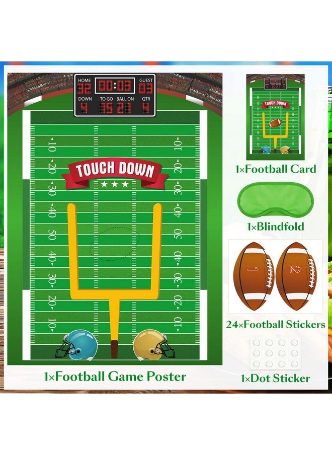 Football Game For Kids Pin The Football On The Goalpost Poster With Football Stickers Football Birthday Party Favors Home Wall Decorations For Kids Adults Family Birthday Party Supplies