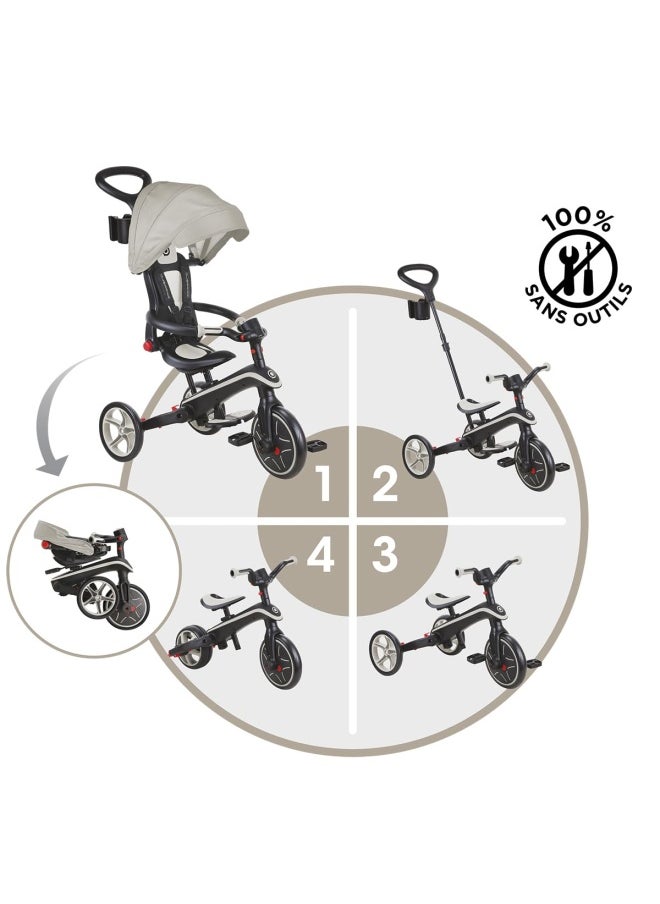 Globber Explorer Foldable 4-in-1 Trike in Taupe