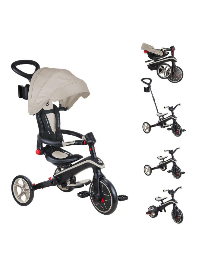 Globber Explorer Foldable 4-in-1 Trike in Taupe