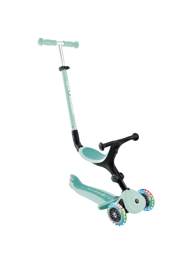 Globber Go Up Active Lights 3-wheel Foldable Kick Scooter in Mint