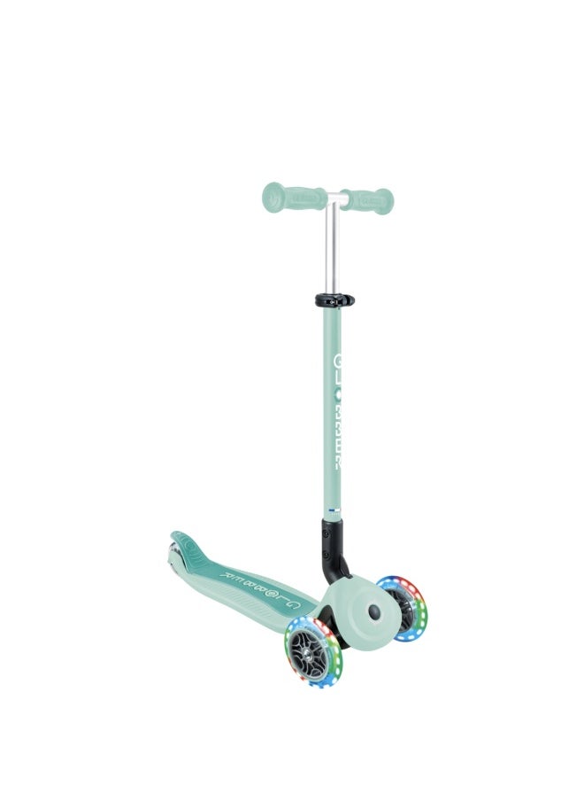 Globber Go Up Active Lights 3-wheel Foldable Kick Scooter in Mint