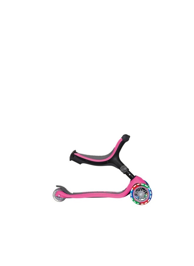 Globber Go Up Fold 3-Wheel Kick Scooter with Light-up Wheels (Deep Pink)