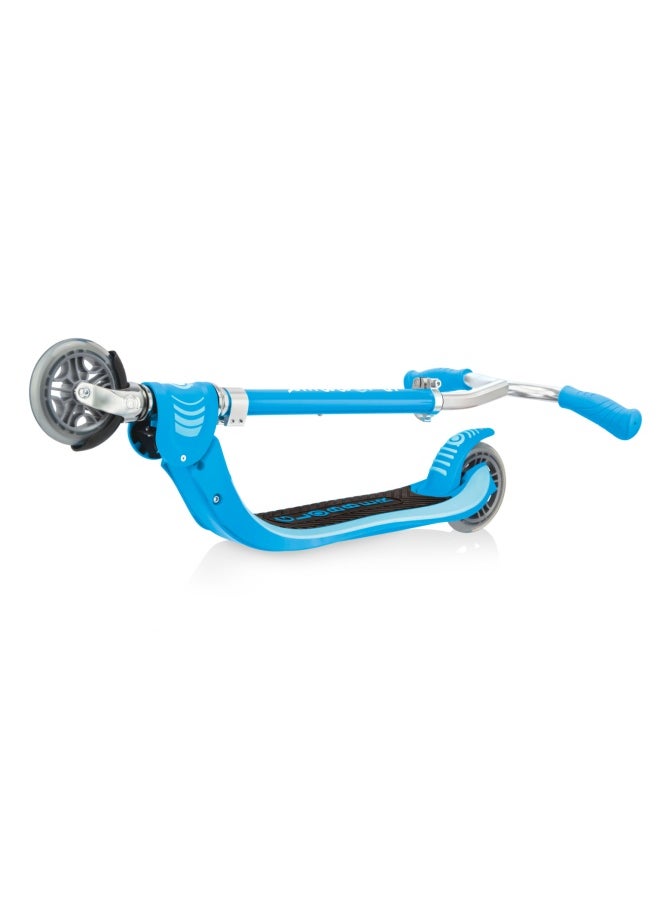 Globber Flow Foldable 2-wheel Kick Scooter in Sky Blue