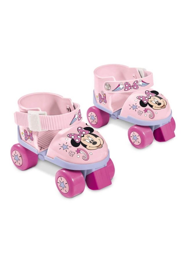 Mondo Disney Minnie Mouse 4-Wheels Roller Skates with Knee Pads