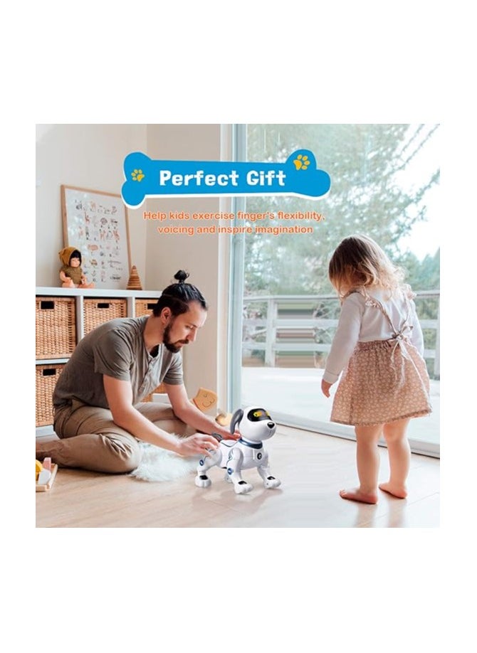 Remote Control Robot Dog Toy - Stunt, Voice Command, Programmable, Touch-Sensitive & Music Playing Robot Dog for Kids - Perfect Birthday Gift