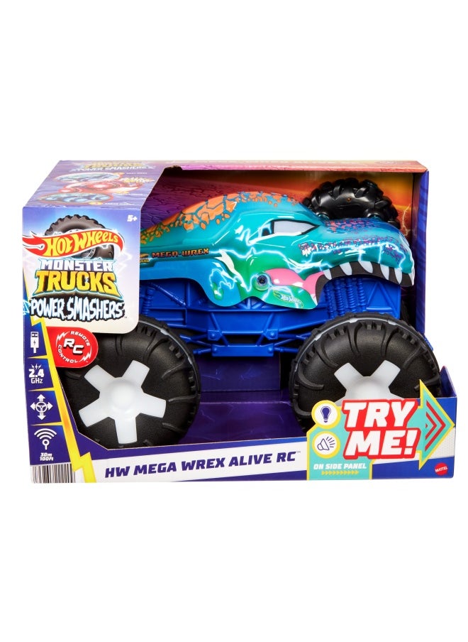 Hot Wheels Monster Truck Power Smashers Mega Wrex Alive Remote Control (1:15, 2.4 GHz)