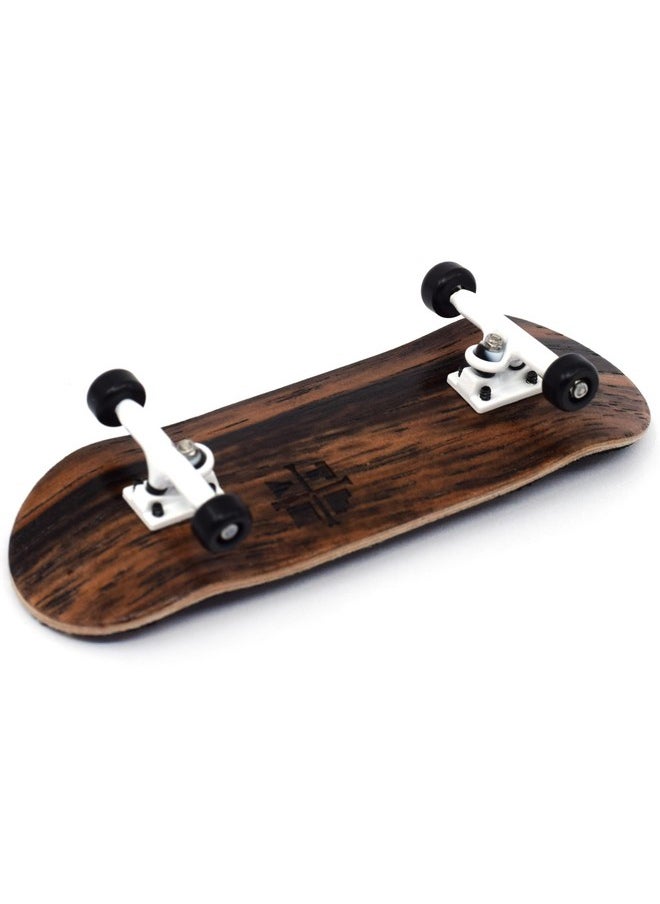 32Mm Pro Fingerboard Complete - Fully Assembled With Pro Level Components - Pro Shaped Wooden Deck (32X97Mm), Ultraspin Bearing Wheels, Prodigy Gen2 Trucks - Double Vision