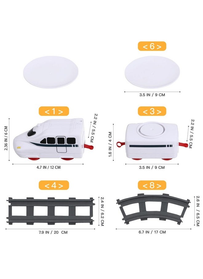 Rotating Sushi Train Toys Electric Rotary Sushi Machine Set Track Conveyor Belt Rotating Table Food Train Toys For Kids Multifunctional Kids Toys, White